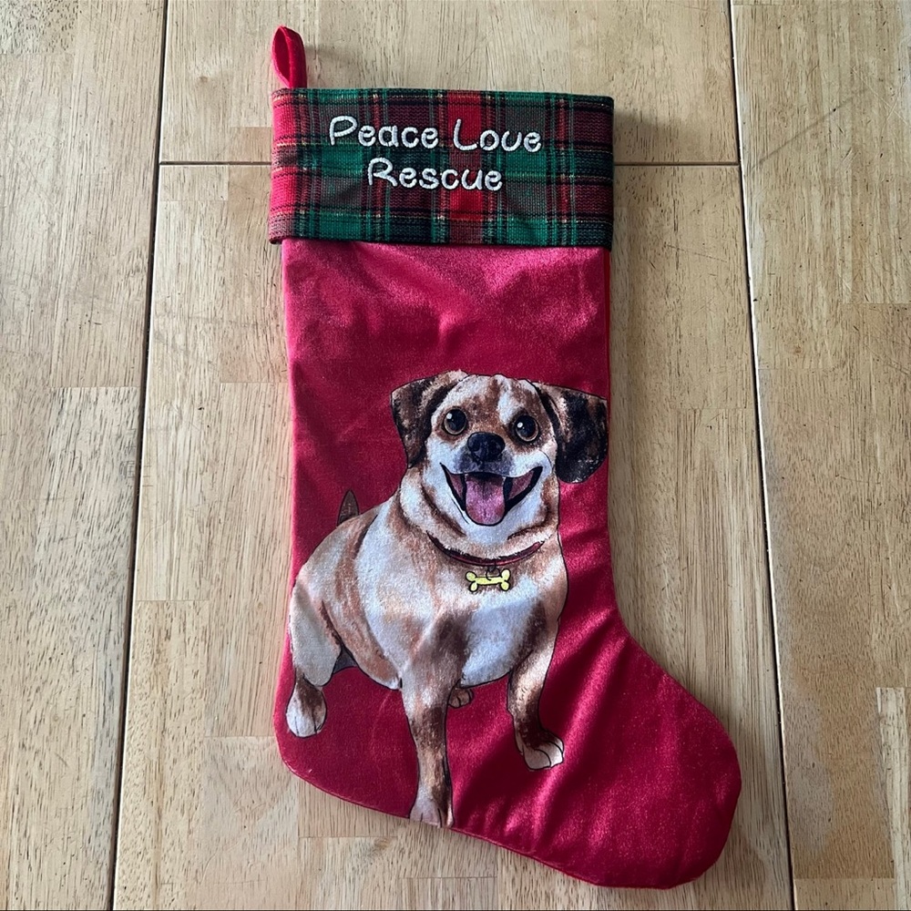 ASPCA “Peace Love Rescue” Dog Christmas Stocking